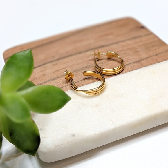 • j crew • demi fine twisted hoop earrings - Picture 4 of 6